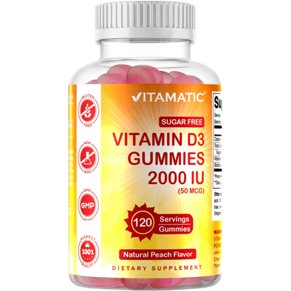 Sugar Free Vitamin D3 2000 IU - 120 Gummies