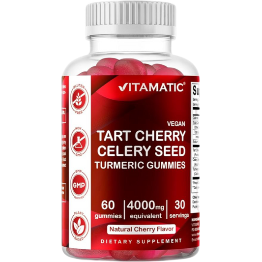 Tart Cherry with Celery Seed 4000 mg - 60 Vegan Gummies