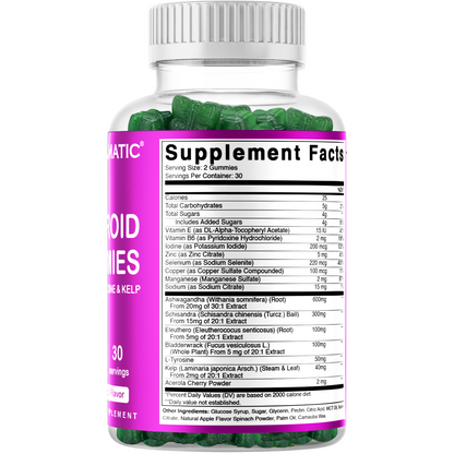 Thyroid Support with Kelp & Iodine - 60 Gummies