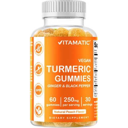 Turmeric Ginger with Black Pepper - 60 Vegan Gummies