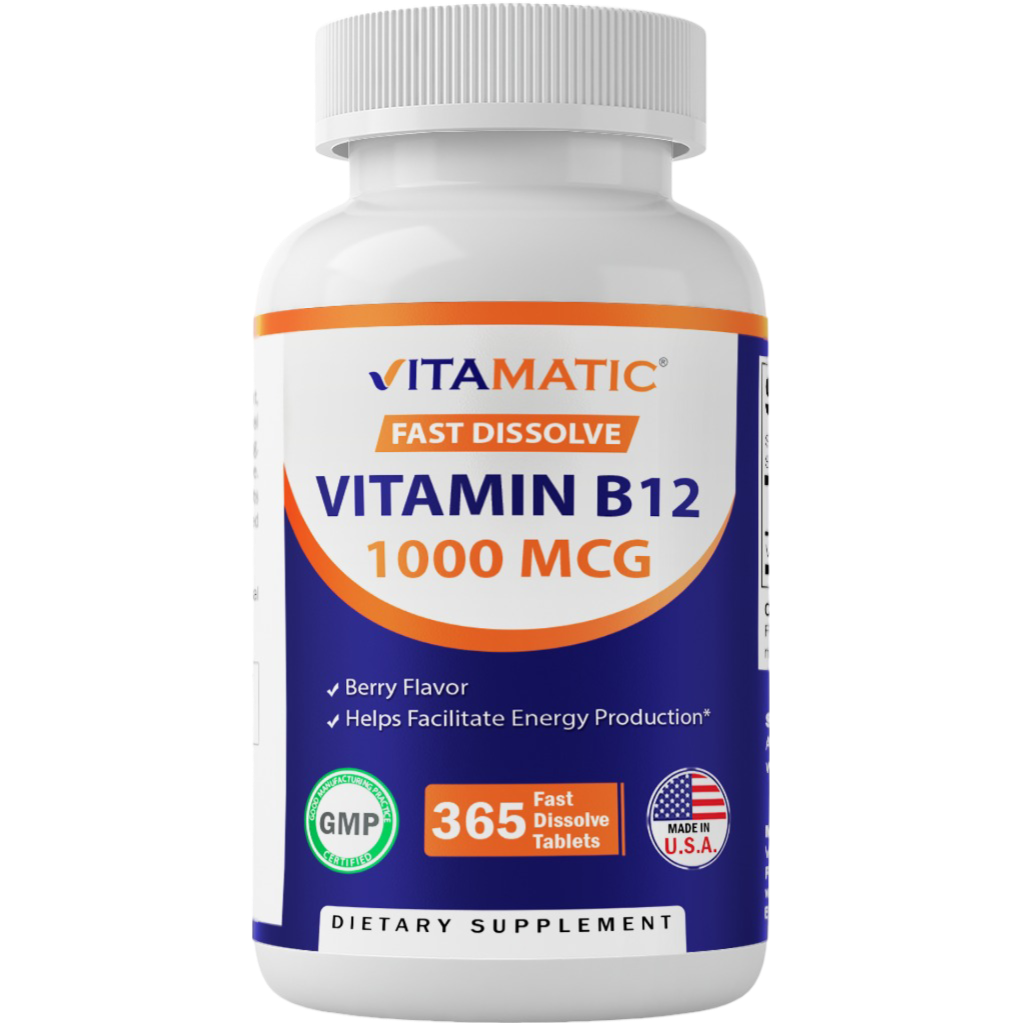 Vitamin B12 1000 mcg - 365 Fast Dissolve Tablets