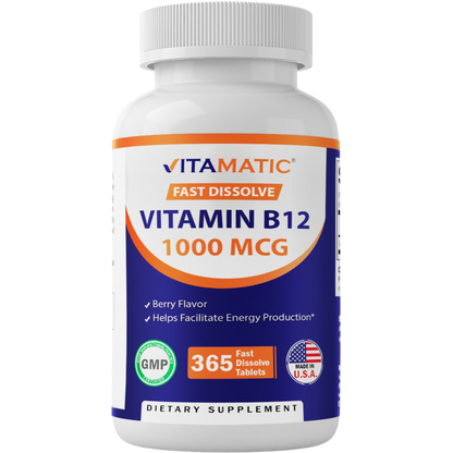 Vitamin B12 1000 mcg - 365 Fast Dissolve Tablets