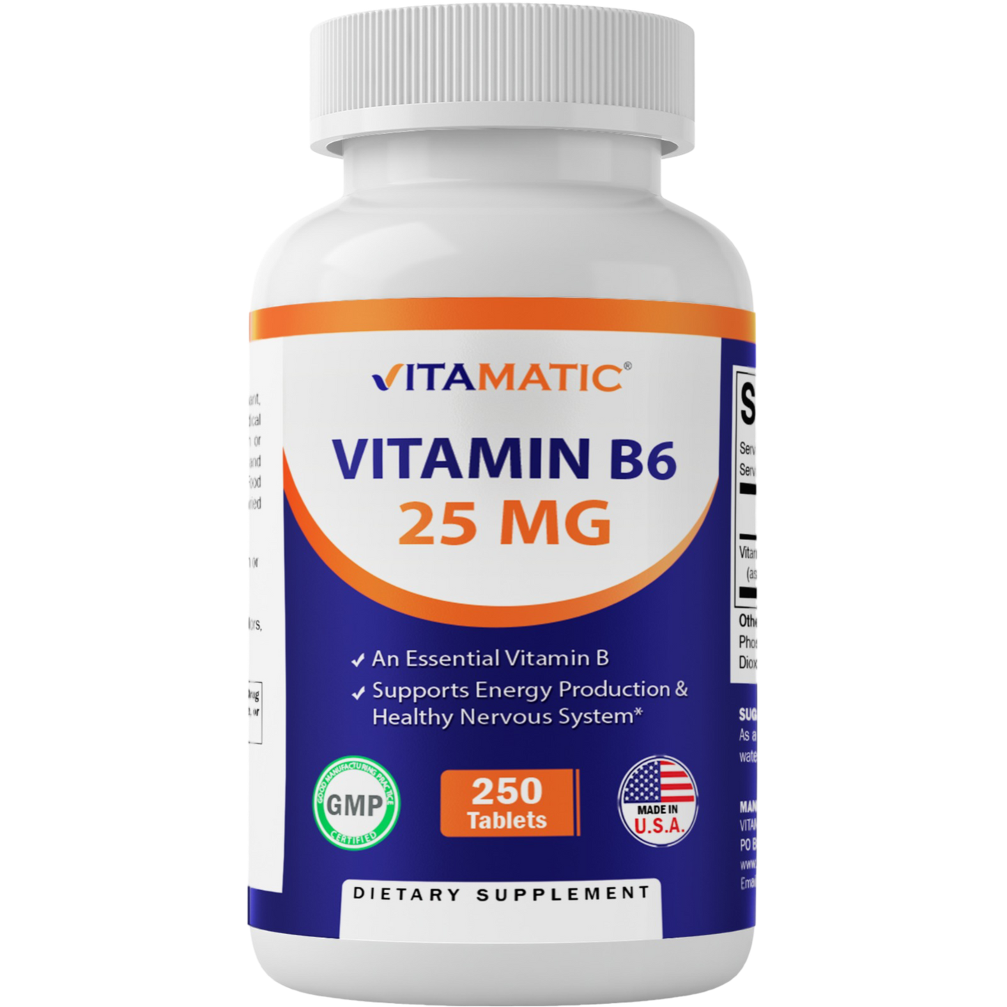 Vitamin B6 25 mg - 250 Tablets