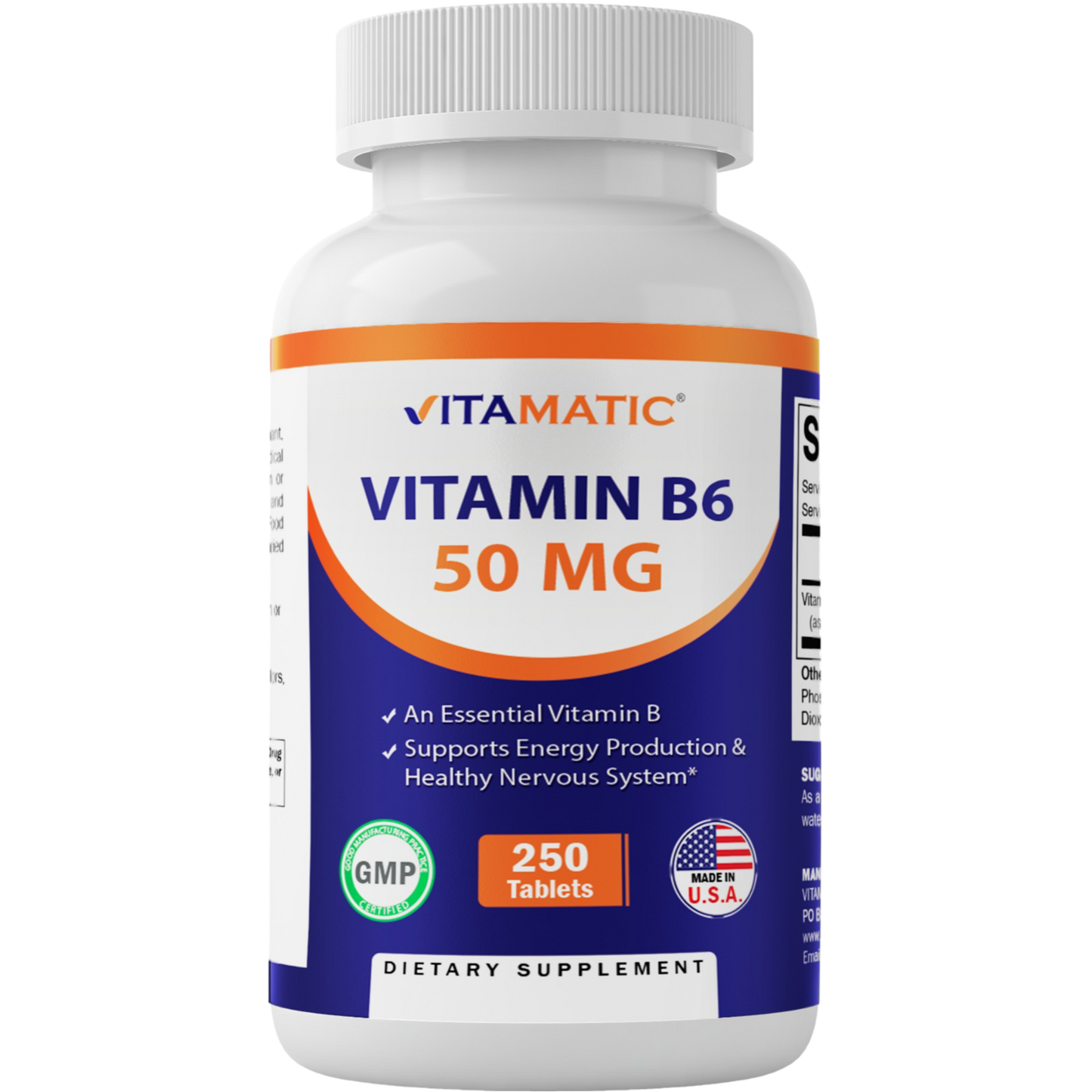 Vitamin B6 50 mg - 250 Tablets