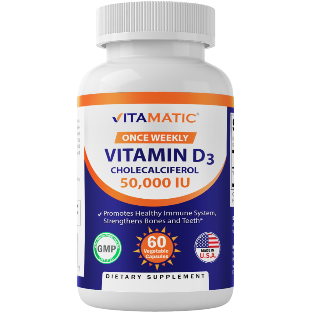 Vitamin D3 50,000 IU Weekly Dose - 60 Veggie Capsules