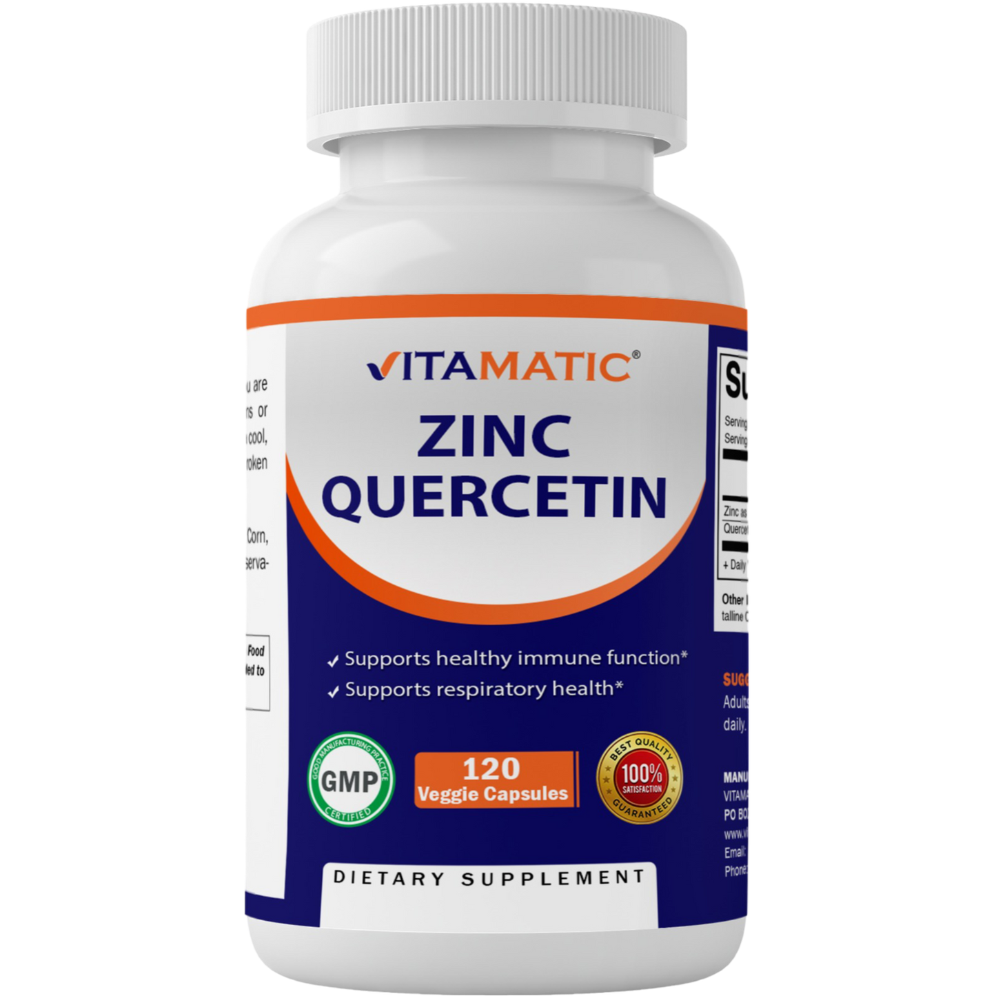 Zinc Quercetin - 120 Vegetable Capsules