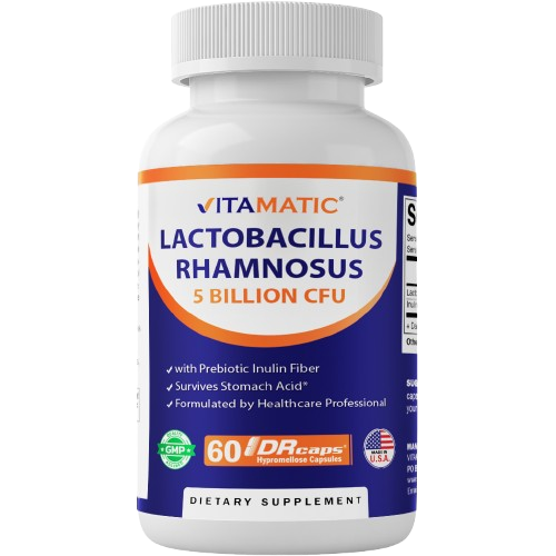 Vitamatic Lactobacillus Rhamnosus 5 Billion CFU, 60 DR Capsules