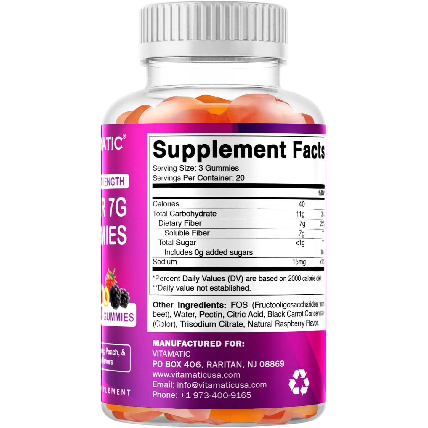 FIBER 7G (Beet Fos-pectin) - 60 Gummies