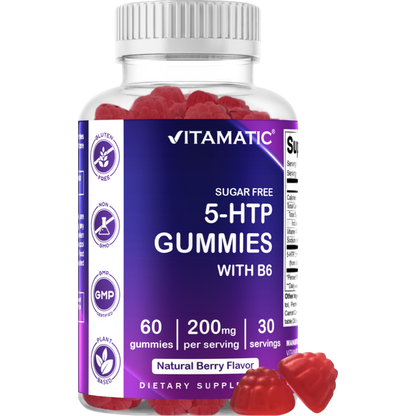 Sugar Free 5-HTP 200mg with B6 - 60 Gummies