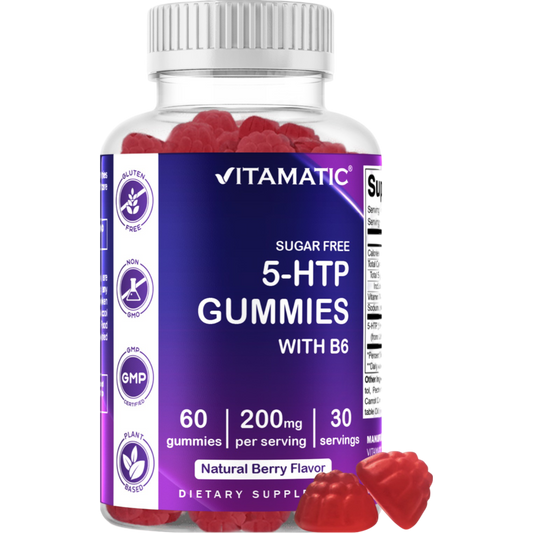 Sugar Free 5-HTP 200mg with B6 - 60 Gummies