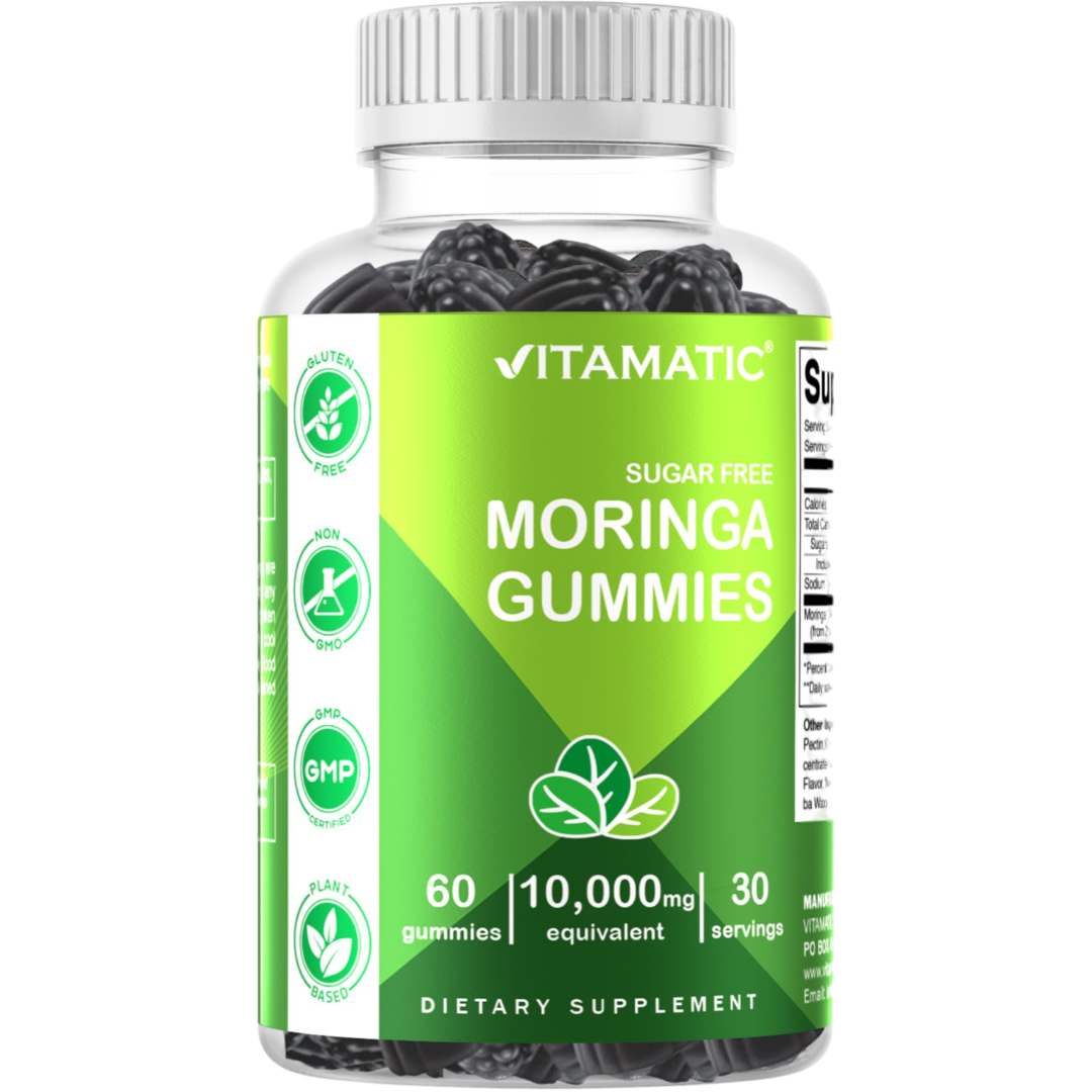 Moringa 100mg (50:1 Extract), Natural Mixed Fruit Flavor, 60 Gummies