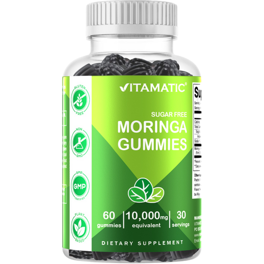 Moringa 100mg (50:1 Extract), Natural Mixed Fruit Flavor, 60 Gummies