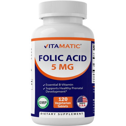 Folic Acid 5mg - 120 Tablets