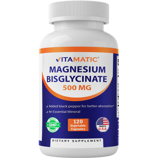 Magnesium Bisglycinate 500mg 120 Vegetarian Capsules