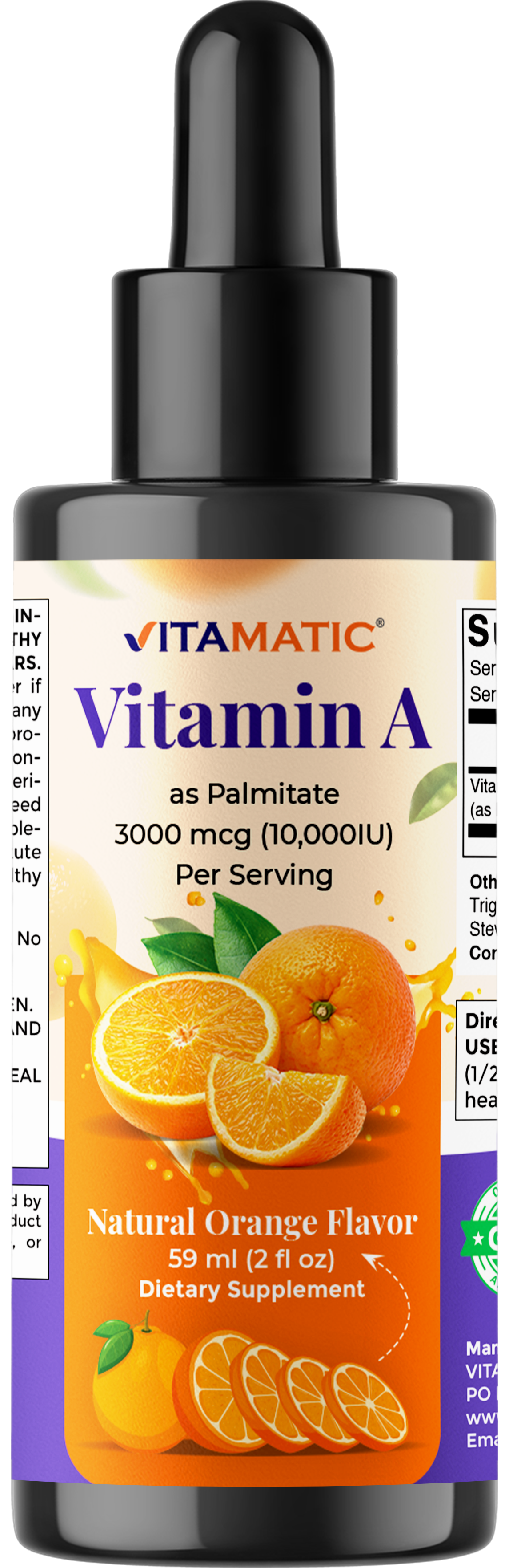 Vitamin A Liquid Drops 10000 IU (3000 mcg), 2 FL Oz
