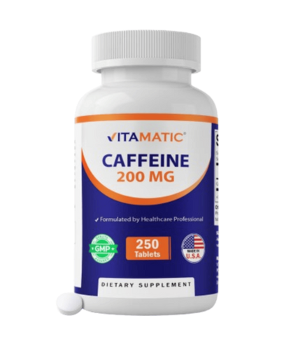 Caffeine Pills 200mg - 250 Vegetarian Tablets