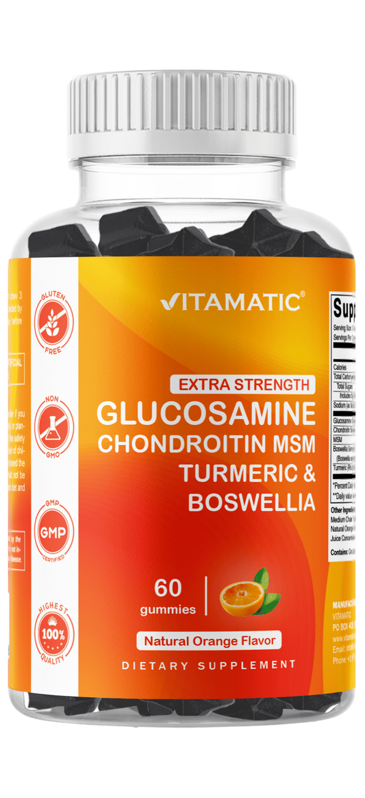 Glucosamine Chondroitin MSM Boswellia Turmeric 60 Gummies