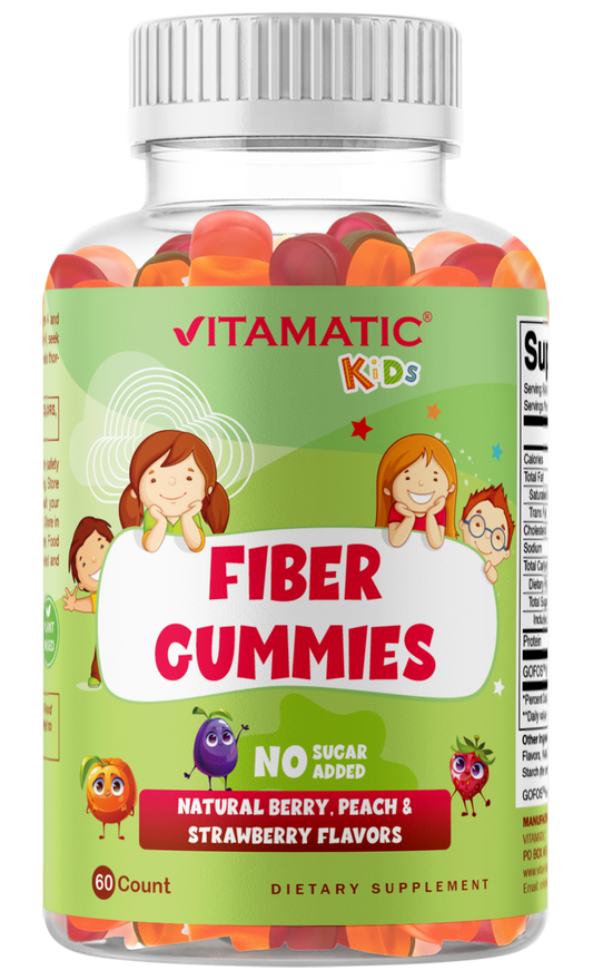 Vitamatic Kids Fiber Prebiotic Gummies, 60 Gummies