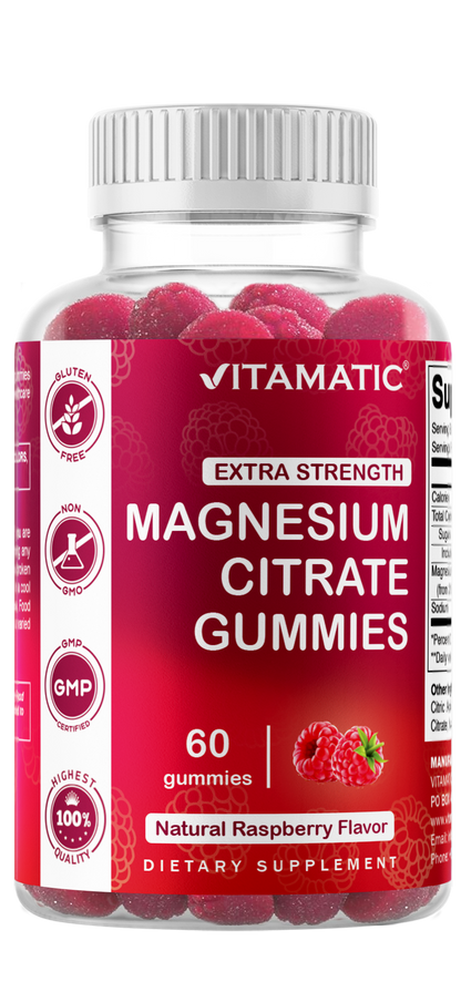 Extra Strength Magnesium 85mg - 60 Vegan Gummies