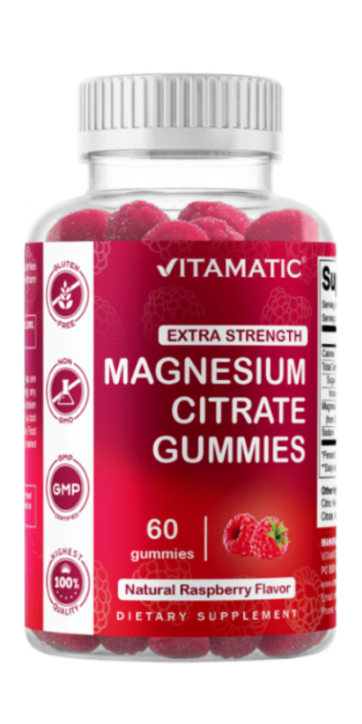 Extra Strength Magnesium 85mg - 60 Vegan Gummies