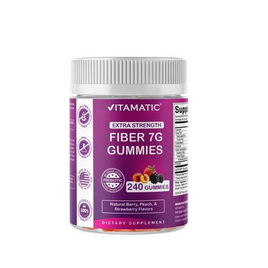 Prebiotic Fiber Gummies for Adults-  240 Pectin Based Gummies, Digestive Health & Regularity Support