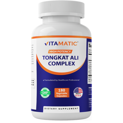 Tongkat Ali Extract 200 :1 Extract for Men (Longjack) Eurycoma Longifolia  1800 mg - 180 Capsules