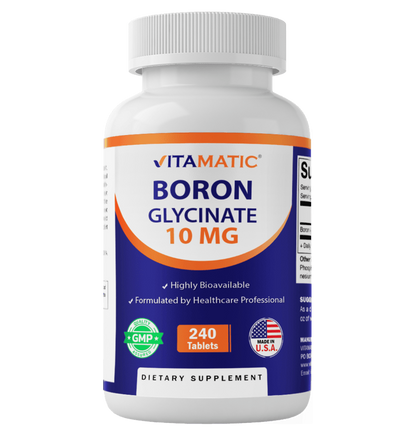 Chelated Boron Glycinate 10mg - 240 Tablets