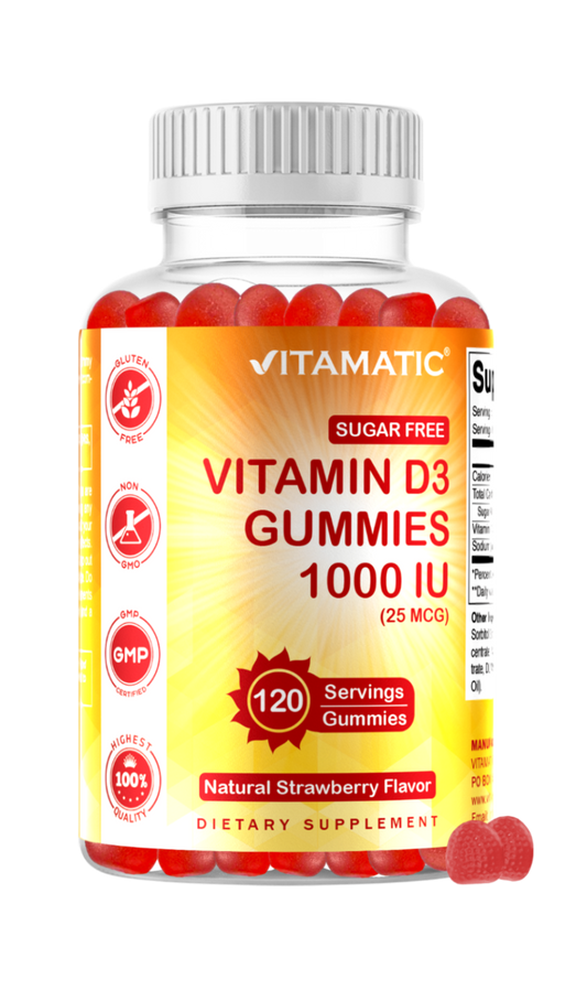 Sugar Free Vitamin D3 1000 IU - 120 Gummies
