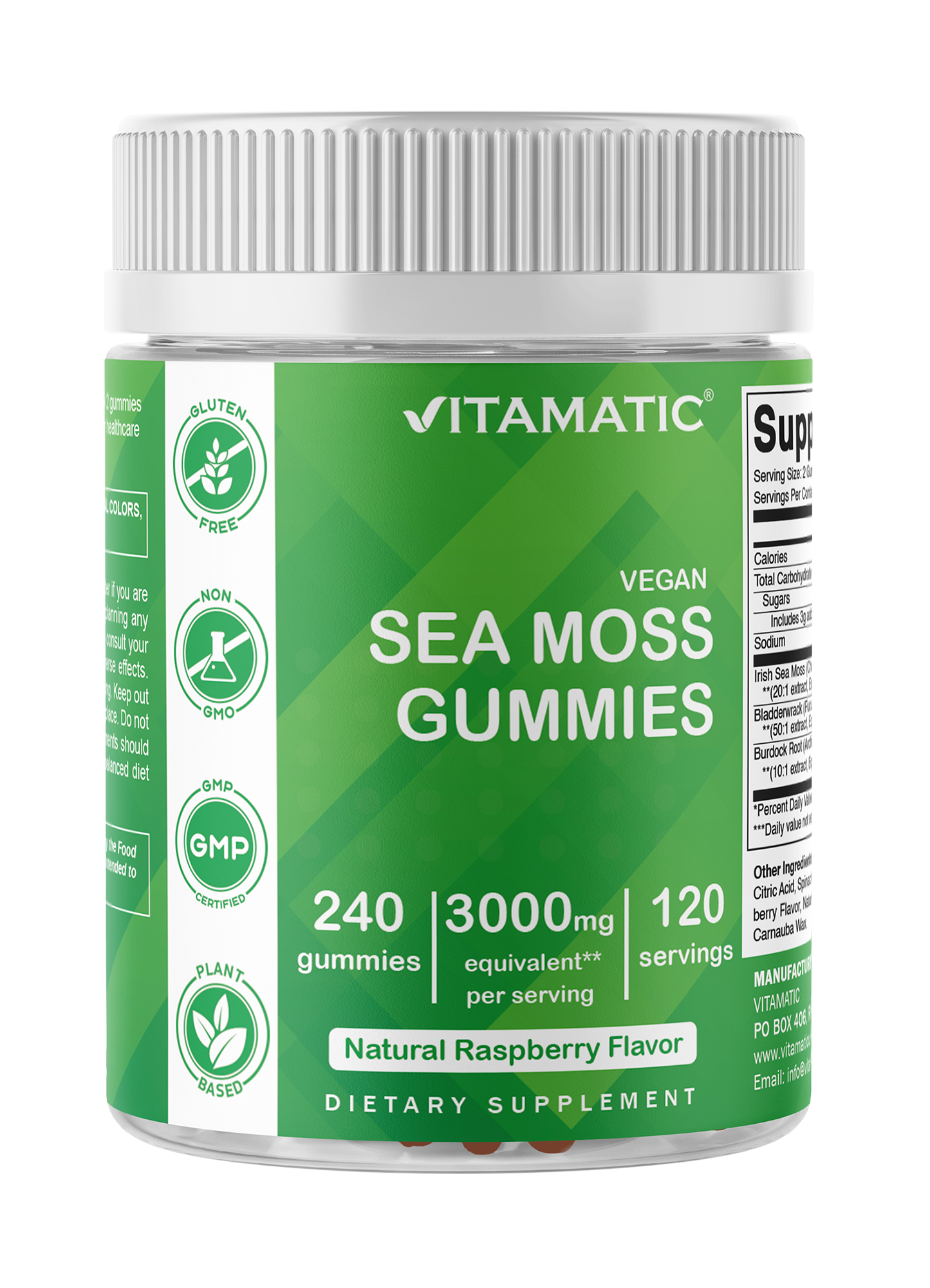 Irish Sea Moss Gummies - 3000 mg - 240 Vegan Gummies