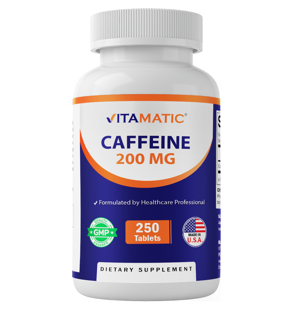 Caffeine Pills 200mg - 250 Vegetarian Tablets