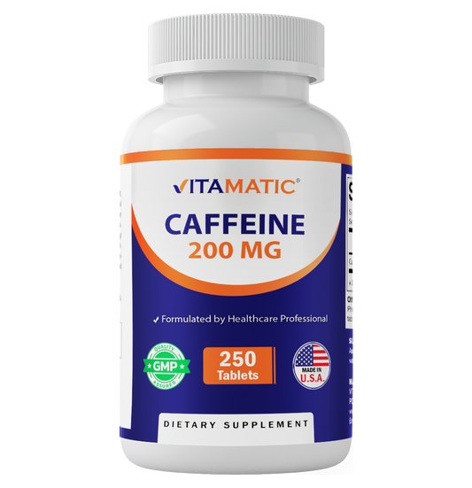 Caffeine Pills 200mg - 250 Vegetarian Tablets