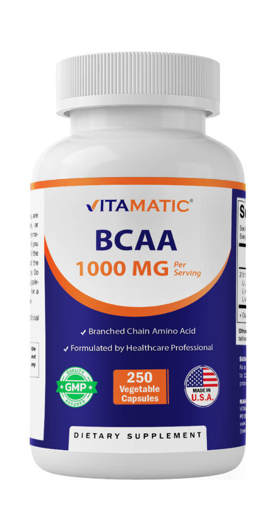 BCAA 1000 mg Per Serving (2:1:1) | 250 Veg Capsules