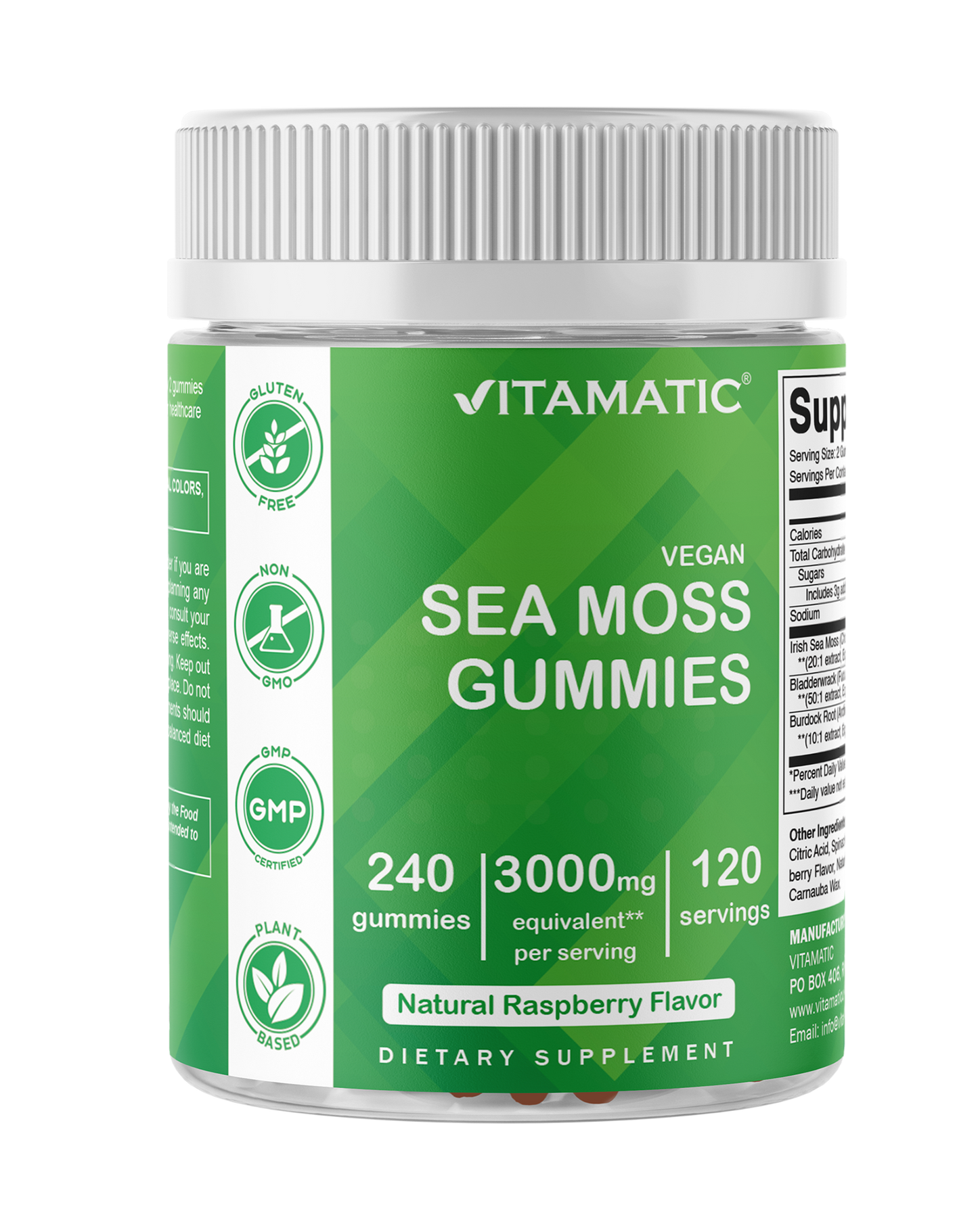 Irish Sea Moss Gummies - 3000 mg - 240 Vegan Gummies