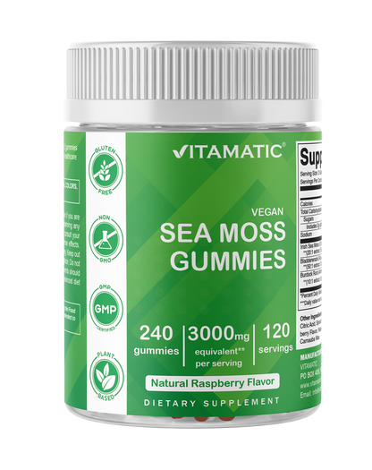 Irish Sea Moss Gummies - 3000 mg - 240 Vegan Gummies