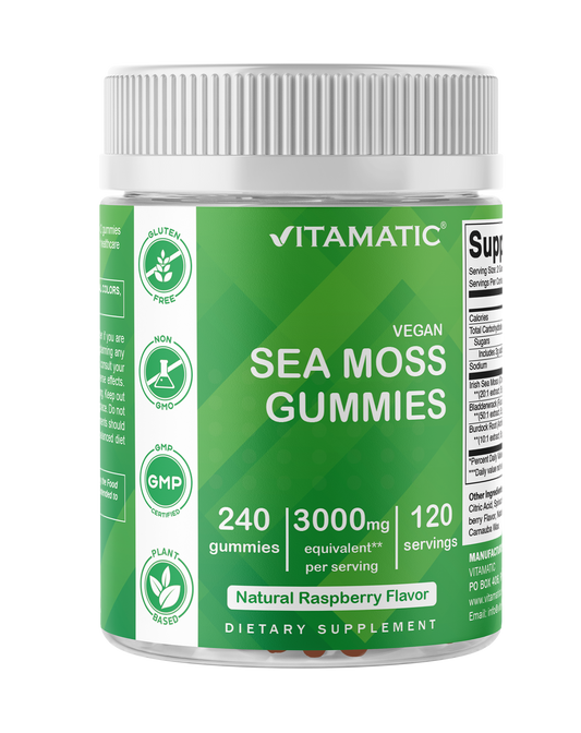 Irish Sea Moss Gummies - 3000 mg - 240 Vegan Gummies