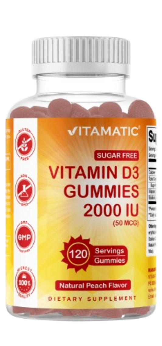 Sugar Free Vitamin D3 2000 IU - 120 Gummies