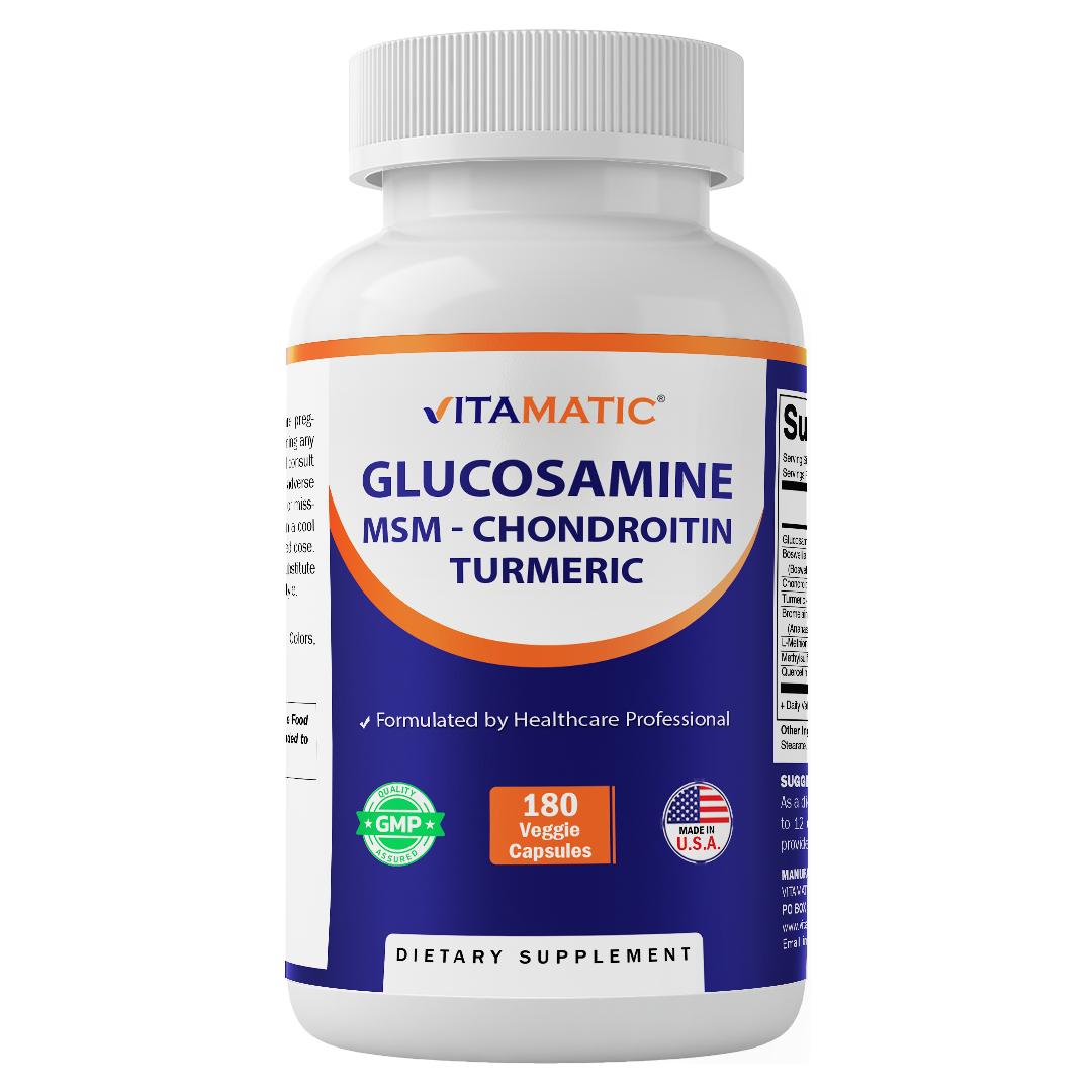 Vitamatic Glucosamine Chondroitin MSM 180 Veggie Capsules