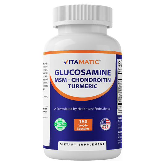 Vitamatic Glucosamine Chondroitin MSM 180 Veggie Capsules