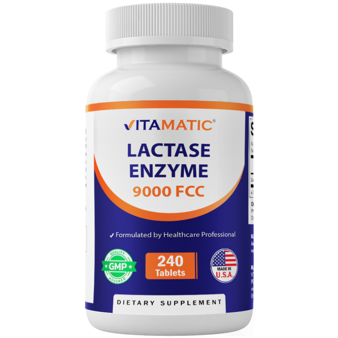 Vitamatic Lactase Enzyme 9000 FCC, 240 Tablets