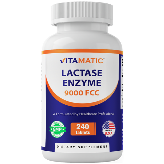 Vitamatic Lactase Enzyme 9000 FCC, 240 Tablets