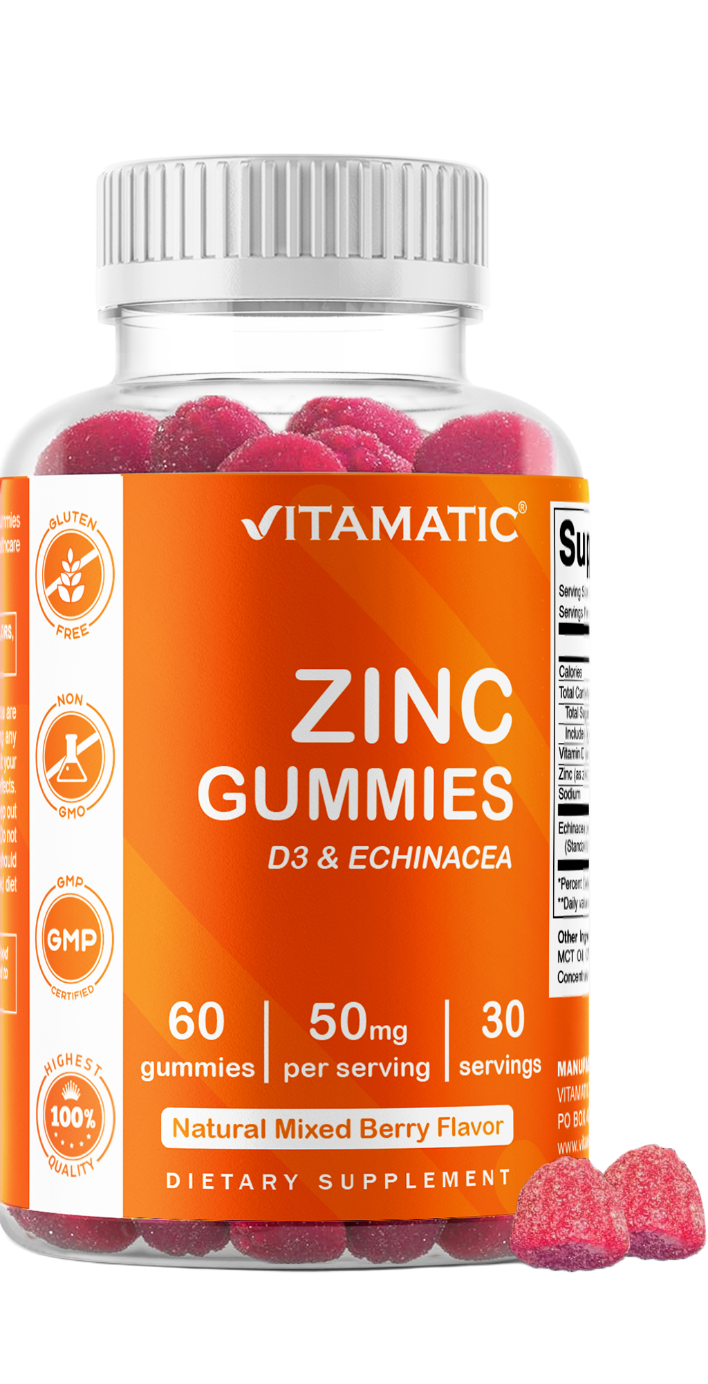 Zinc 50 mg - 60 Vegan Gummies