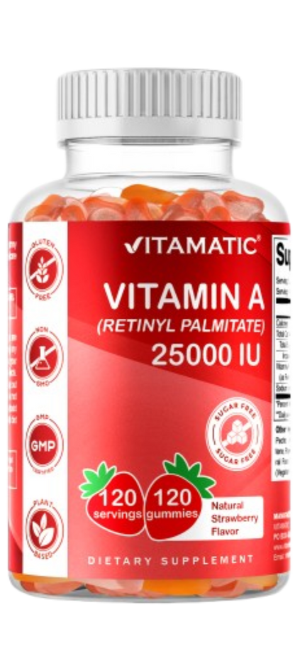 Sugar Free Vitamin A 25000 IU - 120 Gummies