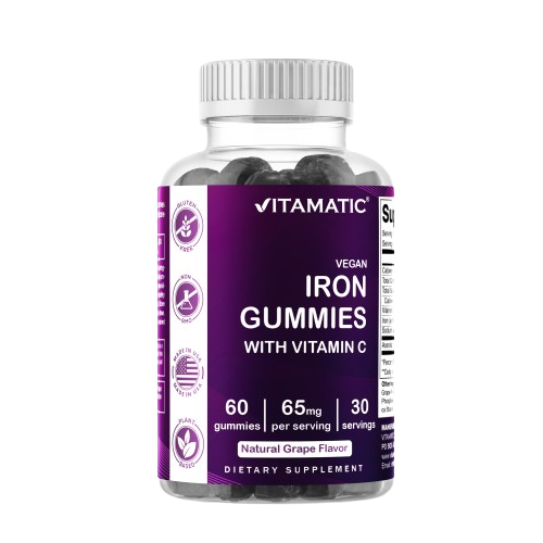 Iron 65mg with Vitamin C - 60 Gummies