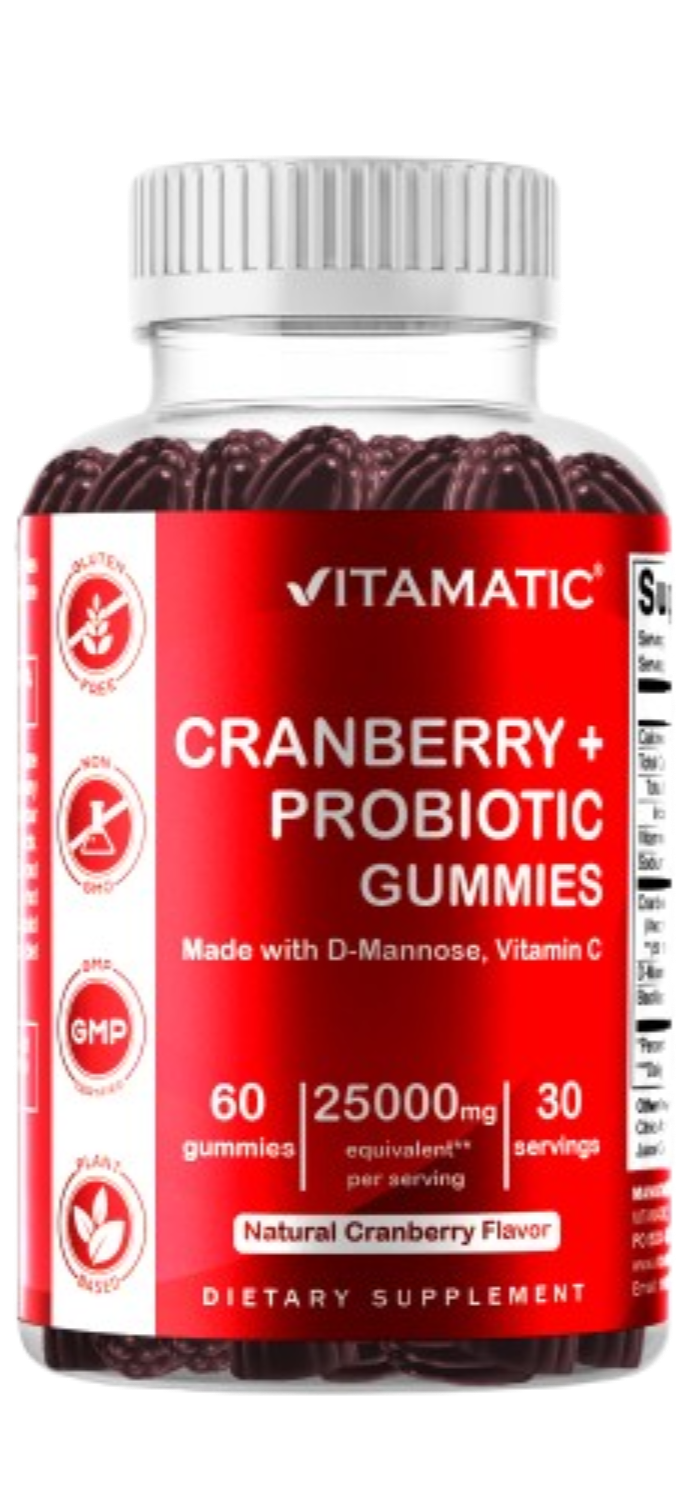 Cranberry with Probiotics 25000mg 60 Vegan Gummies