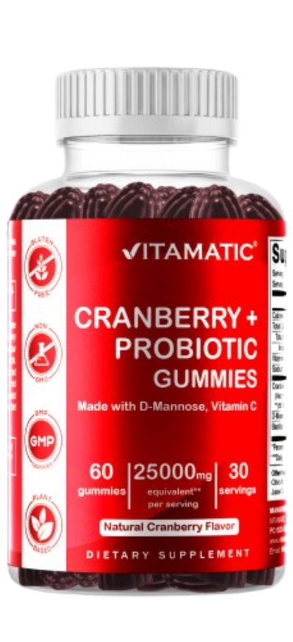 Cranberry with Probiotics 25000mg 60 Vegan Gummies