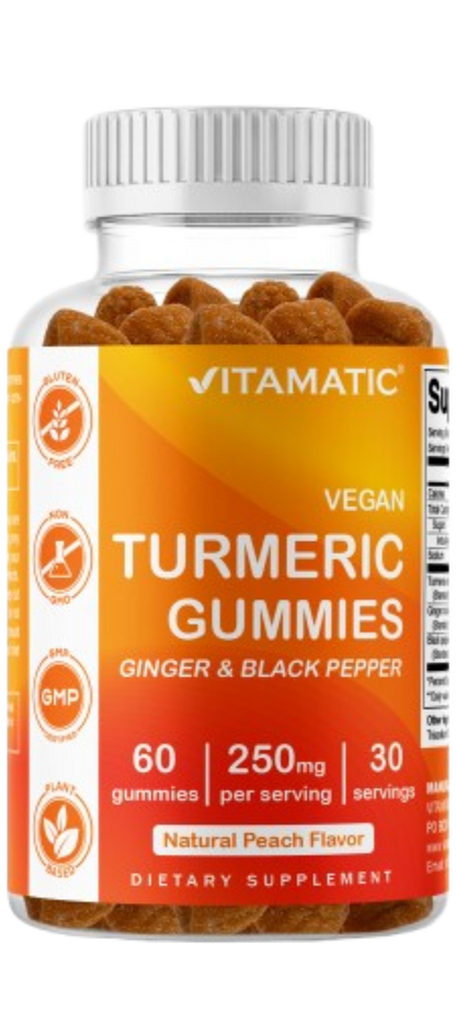 Turmeric Ginger with Black Pepper - 60 Vegan Gummies
