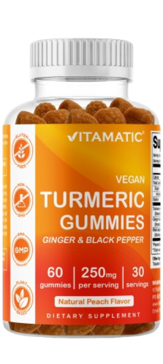 Turmeric Ginger with Black Pepper - 60 Vegan Gummies