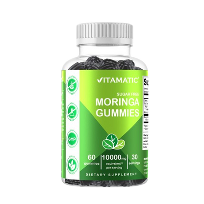 Moringa 100mg (50:1 Extract), Natural Mixed Fruit Flavor, 60 Gummies