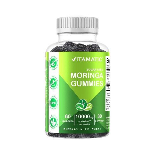 Moringa 100mg (50:1 Extract), Natural Mixed Fruit Flavor, 60 Gummies