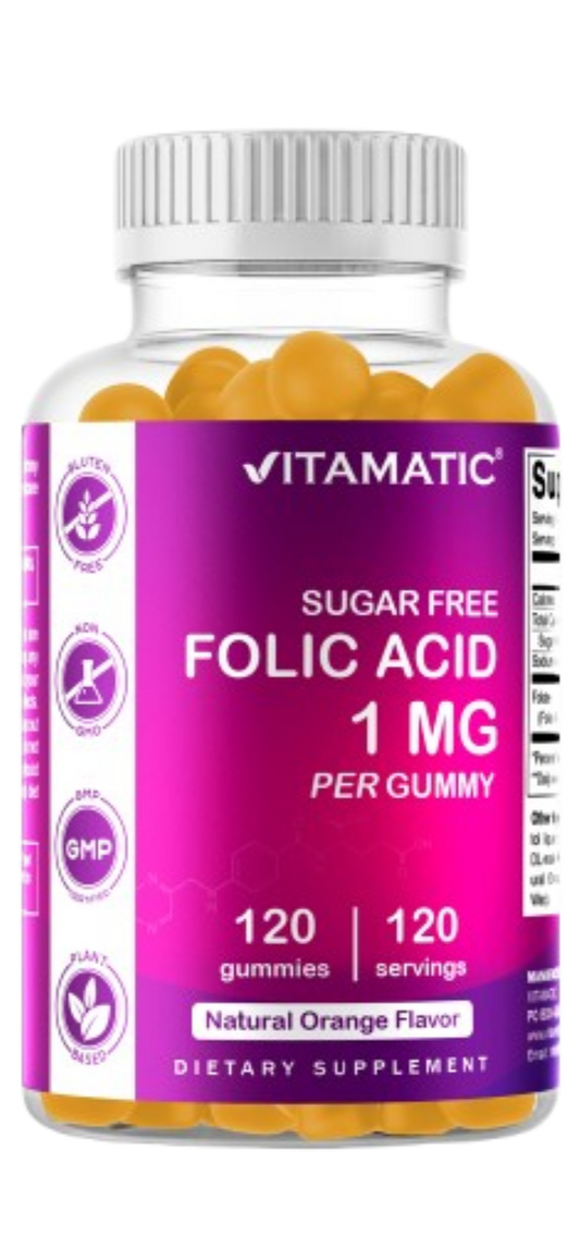 Sugar Free Folic Acid 1 mg - 120 Gummies